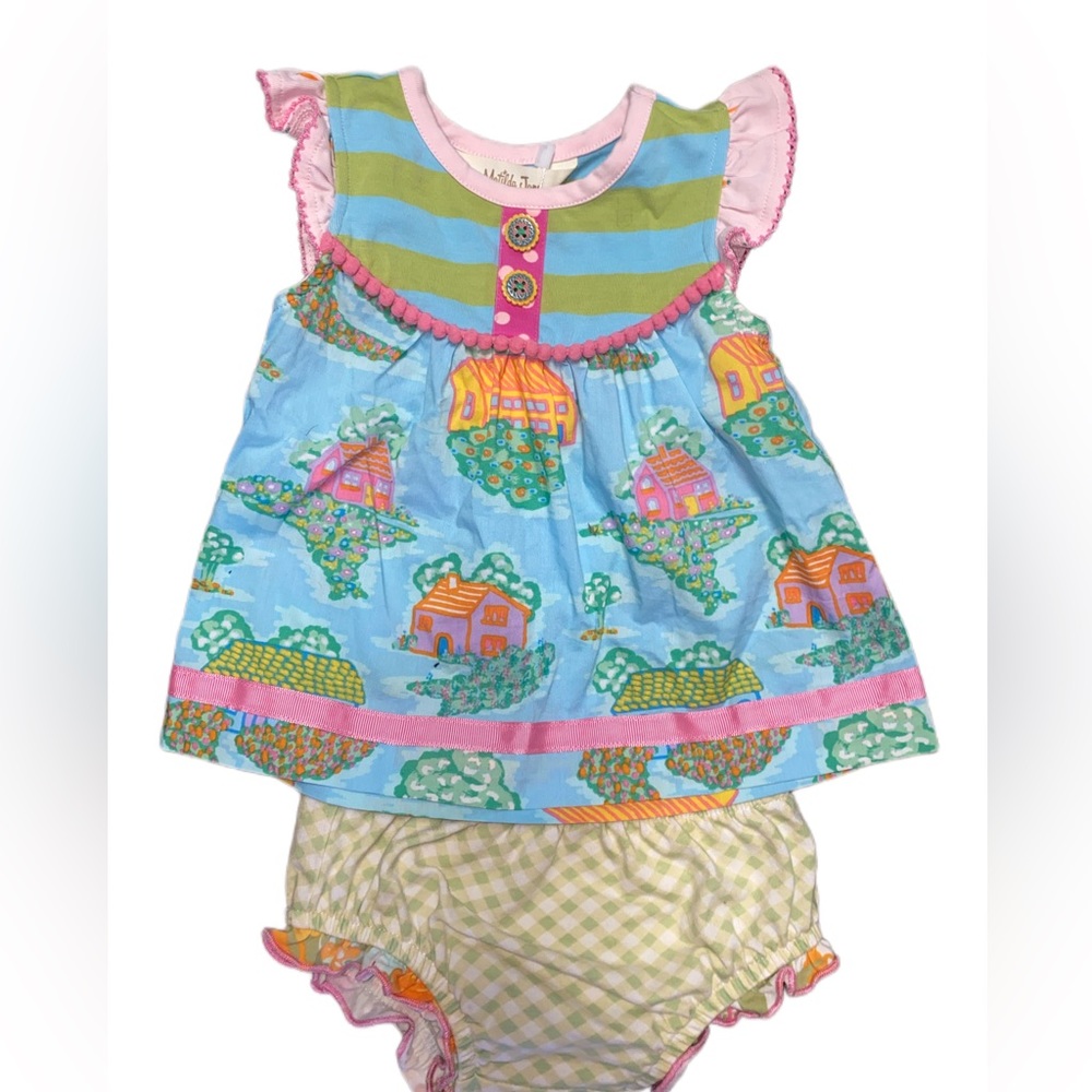 Matilda Jane Dress Outfit With Bummies 3-6 Months